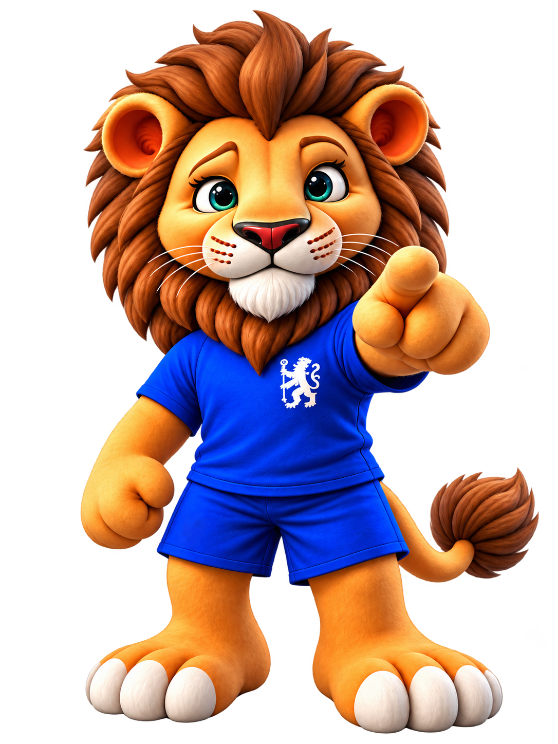 The Shed End lion pointing