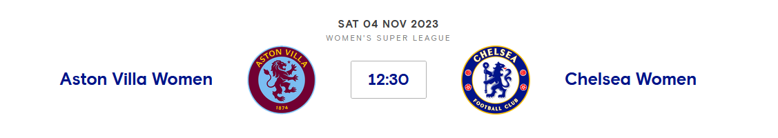 Aston Villa Women v Chelsea Women