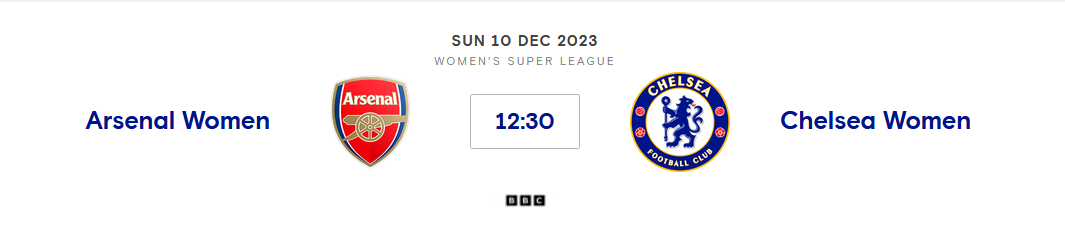 Arsenal Women v Chelsea Women