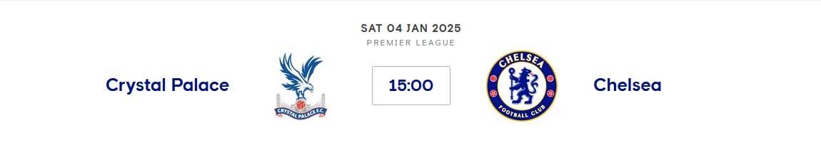 ⚽️ Crystal Palace v Chelsea