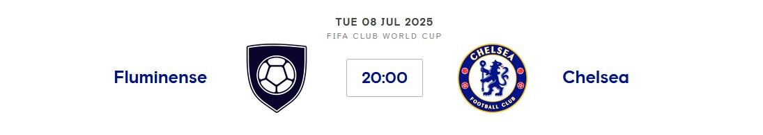 Fluminense v Chelsea (CWC Semi-Final) Tue 8th July 2025 20:00 GMT