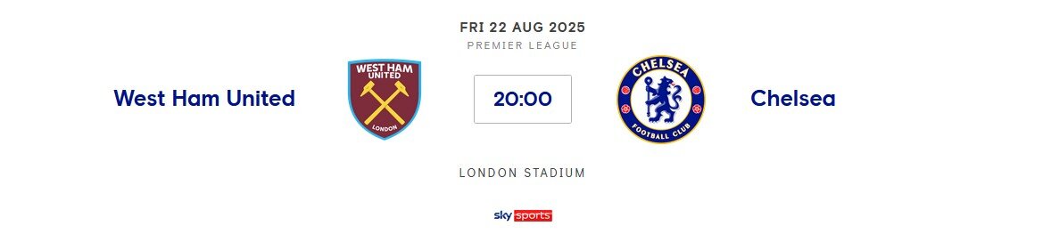 ⚽️ West Ham United v Chelsea