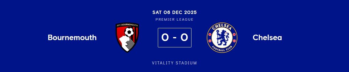 ⚽️ AFC Bournemouth v Chelsea